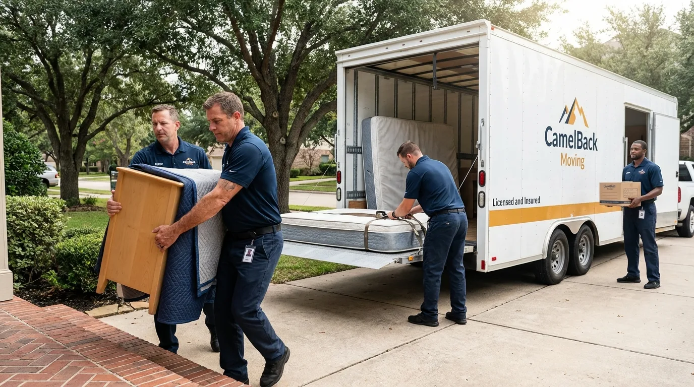 Crew loading residential truck for cross-state move from Mount Ephraim, NJ
