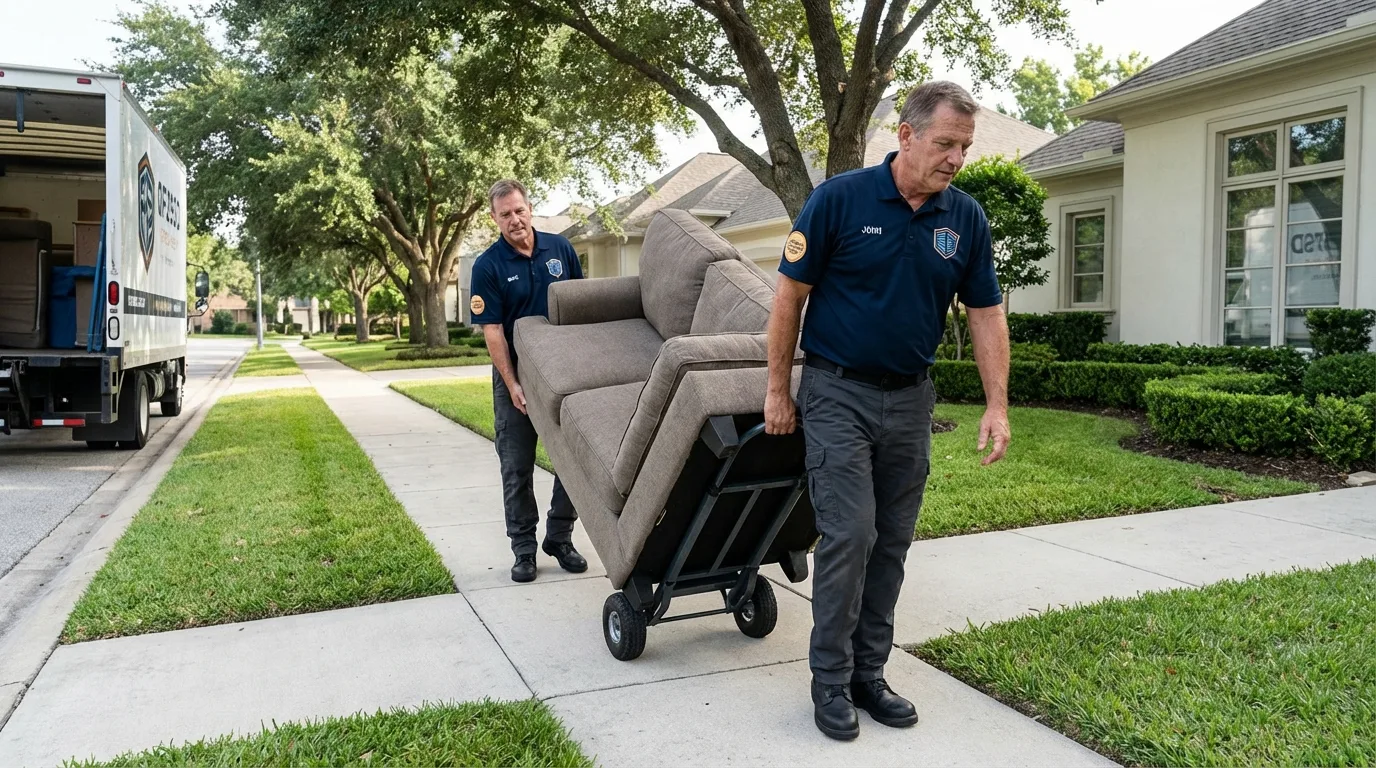 Local residential moving crew loading furniture in Mount Ephraim, NJ